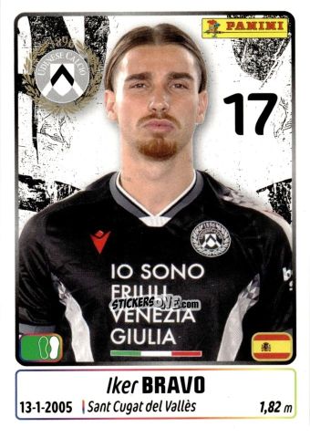 Cromo Iker Bravo - Calciatori 2025-2026 n. 481 - Panini