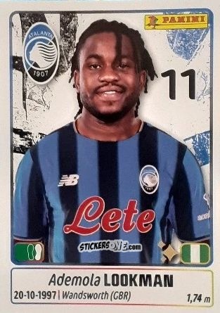 Cromo Ademola Lookman - Calciatori 2025-2026 n. 60 - Panini