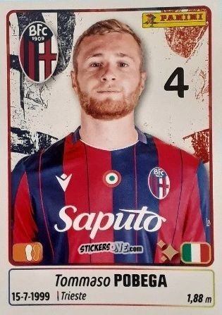 Sticker Tommaso Pobega - Calciatori 2025-2026 n. 76 - Panini