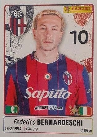 Sticker Federico Bernardeschi - Calciatori 2025-2026 n. 79 - Panini