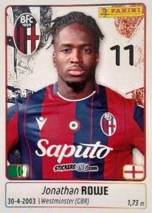 Sticker Jonathan Rowe - Calciatori 2025-2026 n. 81 - Panini