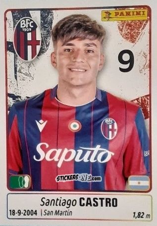 Sticker Santiago Castro - Calciatori 2025-2026 n. 84 - Panini