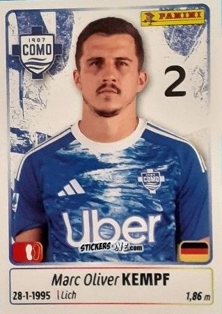 Sticker Marc Oliver Kempf - Calciatori 2025-2026 n. 117 - Panini