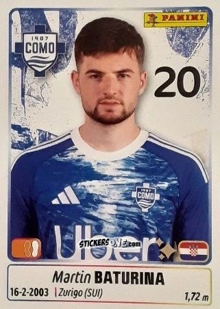 Sticker Martin Baturina - Calciatori 2025-2026 n. 121 - Panini