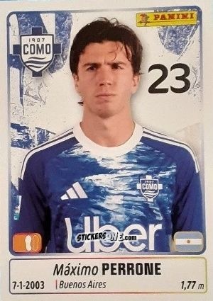 Sticker Maximo Perrone - Calciatori 2025-2026 n. 123 - Panini