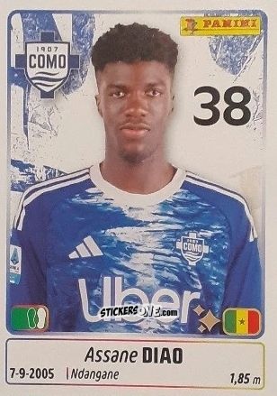 Sticker Assane Diao - Calciatori 2025-2026 n. 127 - Panini
