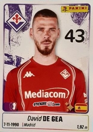 Figurina David de Gea - Calciatori 2025-2026 n. 155 - Panini