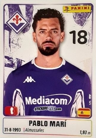 Sticker Pablo Mari' - Calciatori 2025-2026 n. 158 - Panini
