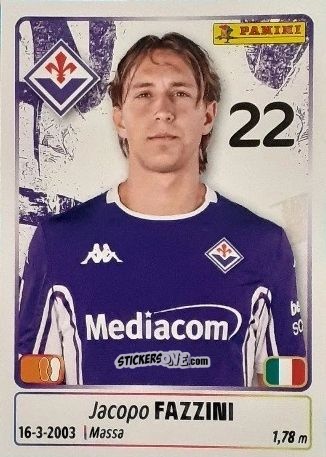 Figurina Jacopo Fazzini - Calciatori 2025-2026 n. 166 - Panini