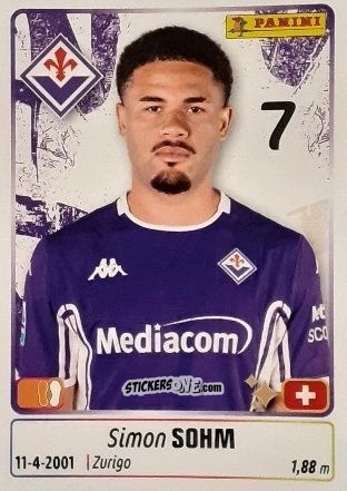 Sticker Simon Sohm - Calciatori 2025-2026 n. 168 - Panini