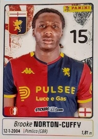 Sticker Brooke Norton-Kuffy - Calciatori 2025-2026 n. 183 - Panini
