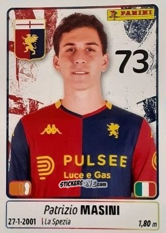Sticker Patrizio Masini - Calciatori 2025-2026 n. 186 - Panini