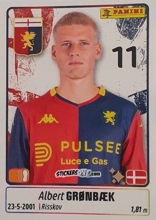 Sticker Albert Grønbæk - Calciatori 2025-2026 n. 188 - Panini