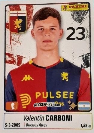 Sticker Valentin Carboni - Calciatori 2025-2026 n. 194 - Panini