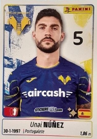 Sticker Unai Nunez - Calciatori 2025-2026 n. 201 - Panini