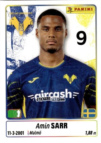 Sticker Amin Sarr - Calciatori 2025-2026 n. 215 - Panini