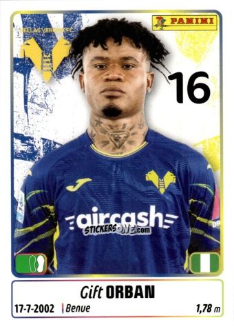 Sticker Gift Orban - Calciatori 2025-2026 n. 217 - Panini