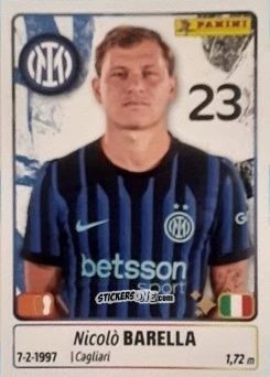 Figurina Nicolo' Barella - Calciatori 2025-2026 n. 235 - Panini