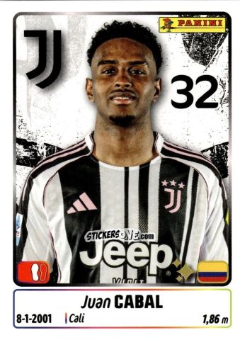 Sticker Juan Cabal - Calciatori 2025-2026 n. 248 - Panini