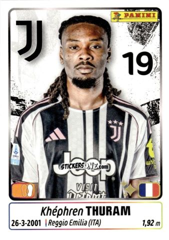 Cromo Khephren Thuram - Calciatori 2025-2026 n. 256 - Panini