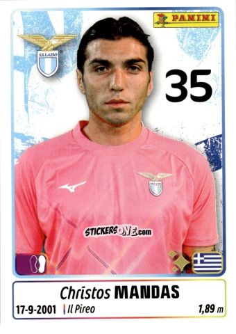 Sticker Christos Mandas - Calciatori 2025-2026 n. 266 - Panini