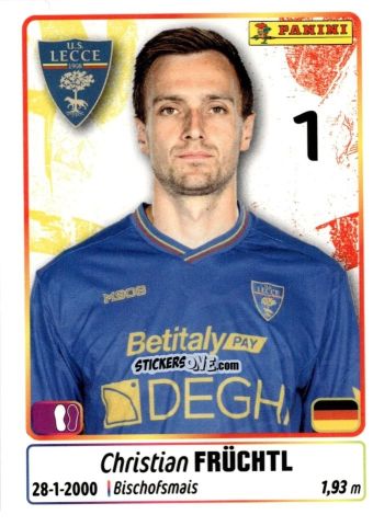 Cromo Christian Fruchtl - Calciatori 2025-2026 n. 288 - Panini