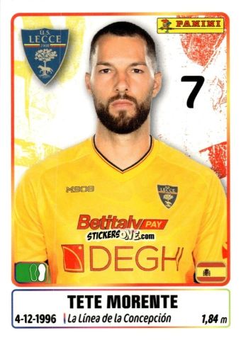 Sticker Tete Morente - Calciatori 2025-2026 n. 303 - Panini
