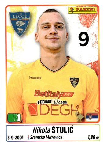 Cromo Nikola Stulic - Calciatori 2025-2026 n. 304 - Panini