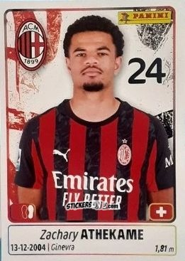 Cromo Zachary Athekame - Calciatori 2025-2026 n. 316 - Panini