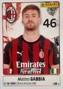 Sticker Matteo Gabbia - Calciatori 2025-2026 n. 317 - Panini