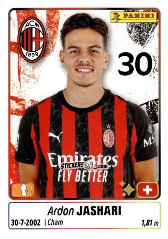 Figurina Ardon Jashari - Calciatori 2025-2026 n. 320 - Panini