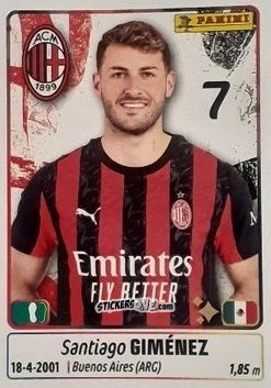 Figurina Santiago Gimenez - Calciatori 2025-2026 n. 328 - Panini