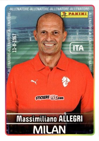 Figurina Massimiliano Allegri - Calciatori 2025-2026 n. 329 - Panini