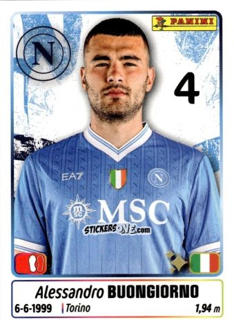 Cromo Alessandro Buongiorno - Calciatori 2025-2026 n. 333 - Panini