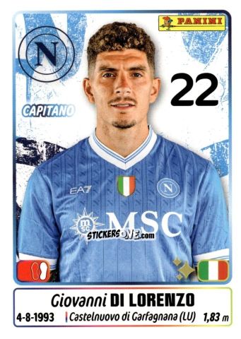 Sticker Giovanni Di Lorenzo - Calciatori 2025-2026 n. 334 - Panini