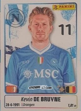 Cromo Kevin De Bruyne - Calciatori 2025-2026 n. 343 - Panini