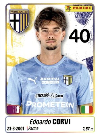 Cromo Edoardo Corvi - Calciatori 2025-2026 n. 354 - Panini