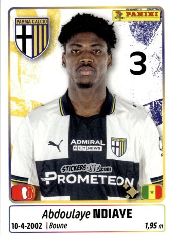 Cromo Abdoulaye Ndiaye - Calciatori 2025-2026 n. 355 - Panini