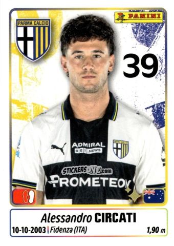 Sticker Alessandro Circati - Calciatori 2025-2026 n. 359 - Panini