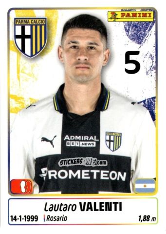 Figurina Lautaro Valenti - Calciatori 2025-2026 n. 361 - Panini