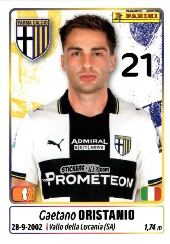 Sticker Gaetano Oristanio - Calciatori 2025-2026 n. 367 - Panini