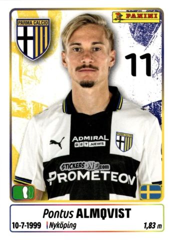 Cromo Pontus Almqvist - Calciatori 2025-2026 n. 368 - Panini