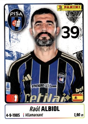 Cromo Raul Albiol - Calciatori 2025-2026 n. 379 - Panini