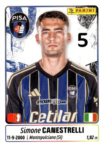 Sticker Simone Canestrelli - Calciatori 2025-2026 n. 381 - Panini