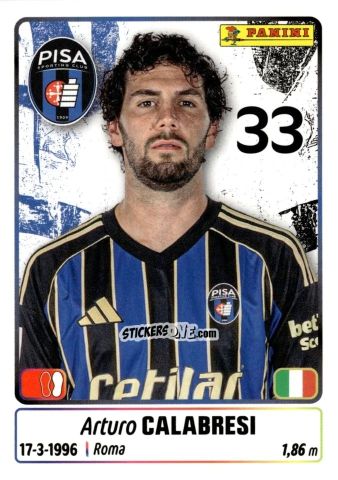 Cromo Arturo Calabresi - Calciatori 2025-2026 n. 382 - Panini