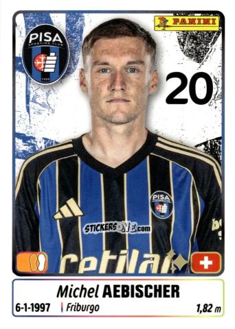 Figurina Michel Aebischer - Calciatori 2025-2026 n. 383 - Panini