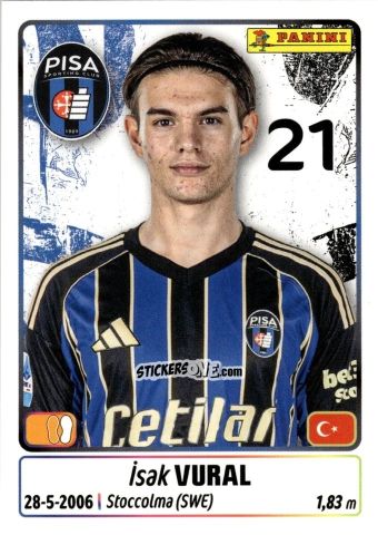 Cromo Isak Vural - Calciatori 2025-2026 n. 385 - Panini