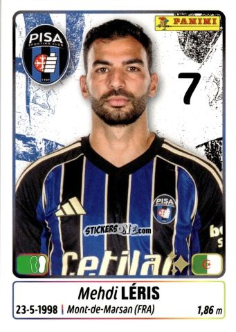 Cromo Mehdi Leris - Calciatori 2025-2026 n. 391 - Panini
