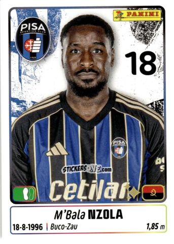 Sticker M'Bala Nzola - Calciatori 2025-2026 n. 392 - Panini