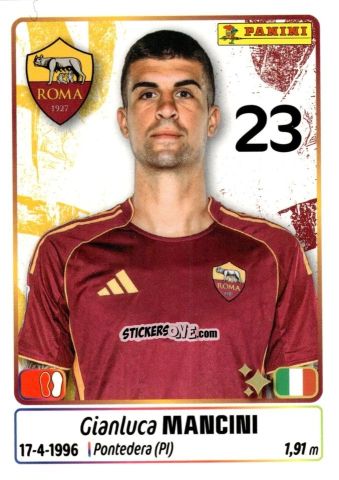Sticker Gianluca Mancini - Calciatori 2025-2026 n. 400 - Panini